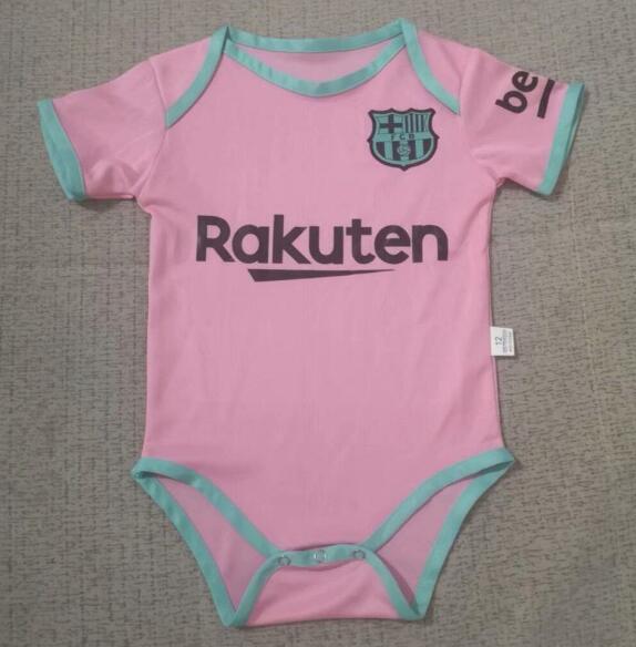 2020-21 Barcelona Away Pink Infant Jersey Suit - Click Image to Close