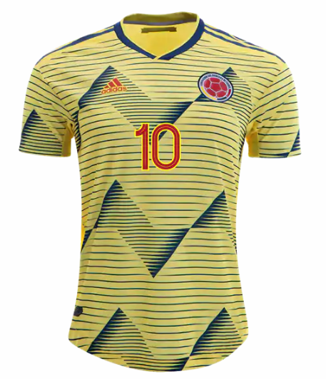 Carlos Valderrama #10 2019 Copa America Colombia Home Soccer Jersey Shirt - Click Image to Close