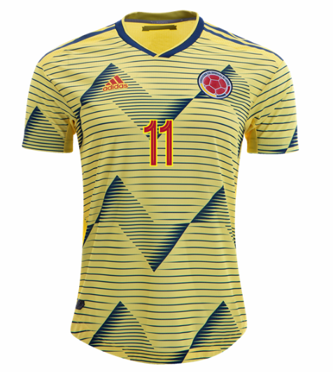 Juan Cuadrado #11 2019 Copa America Colombia Home Soccer Jersey Shirt - Click Image to Close
